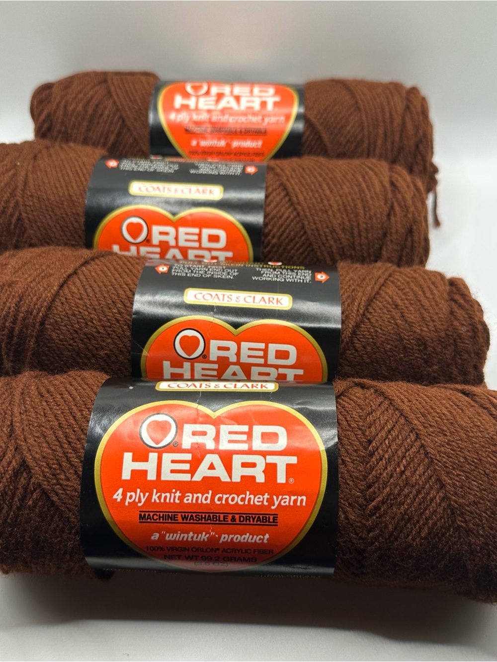 Red Heart 4-Ply Knit & Crochet Yarn - Brown